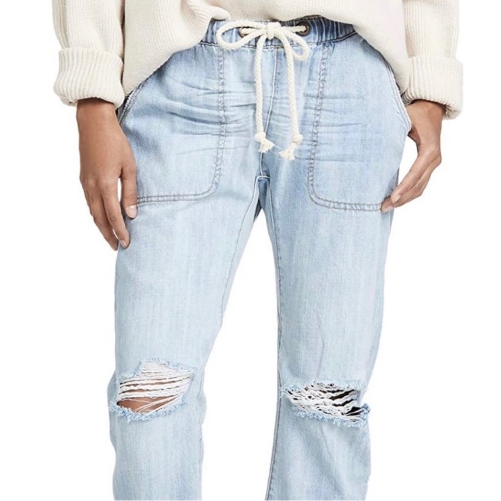 One Teaspon Women’s Shabbies Drawstring Boyfriend Jeans